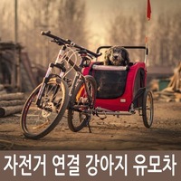 [반려동물전용 유모차] (해외배송상품)자전거연결 강아지유모차 셀피 트레일러/자전거연결/강아지유모차